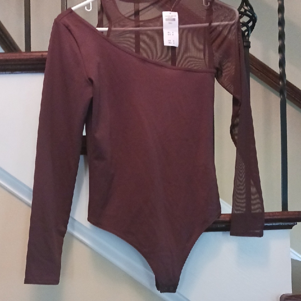 Abercrombie & Fitch Brown Long Sleeve Bodysuit